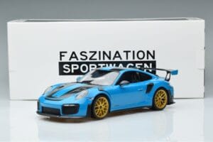 Porsche 911 991.2 GT3 RS Weissach Package Miami Blau Goldene Felgen Minichamps 1:18 153068310 Metall – Bild 6 von 6