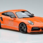 Porsche 911 992 Turbo S China 20th Anniversary Orange Minichamps 1:18 - image 4 of 6