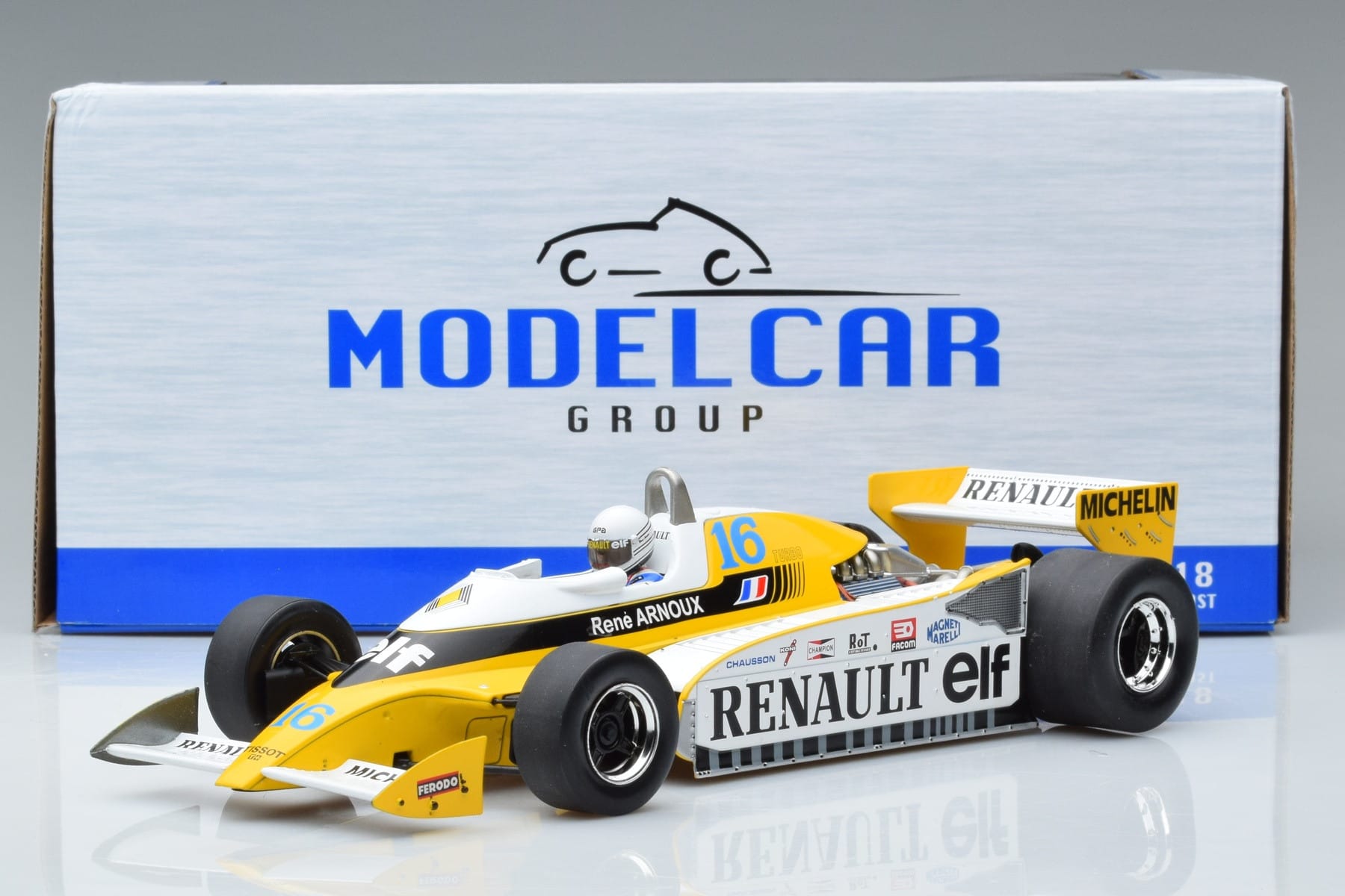Renault RS10 Elf #16 R. Arnoux British GP 1979 MCG 1:18 MCG18617F Metall – Bild 6 von 6