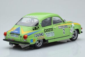 Saab 96 V4 #2 S. Blomqvist / H. Sylvan Rally Sweden 1976 IXO 1:18 18RMC085B Metall – Bild 2 von 6