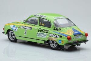 Saab 96 V4 #2 S. Blomqvist / H. Sylvan Rally Sweden 1976 IXO 1:18 18RMC085B Metall – Bild 5 von 6