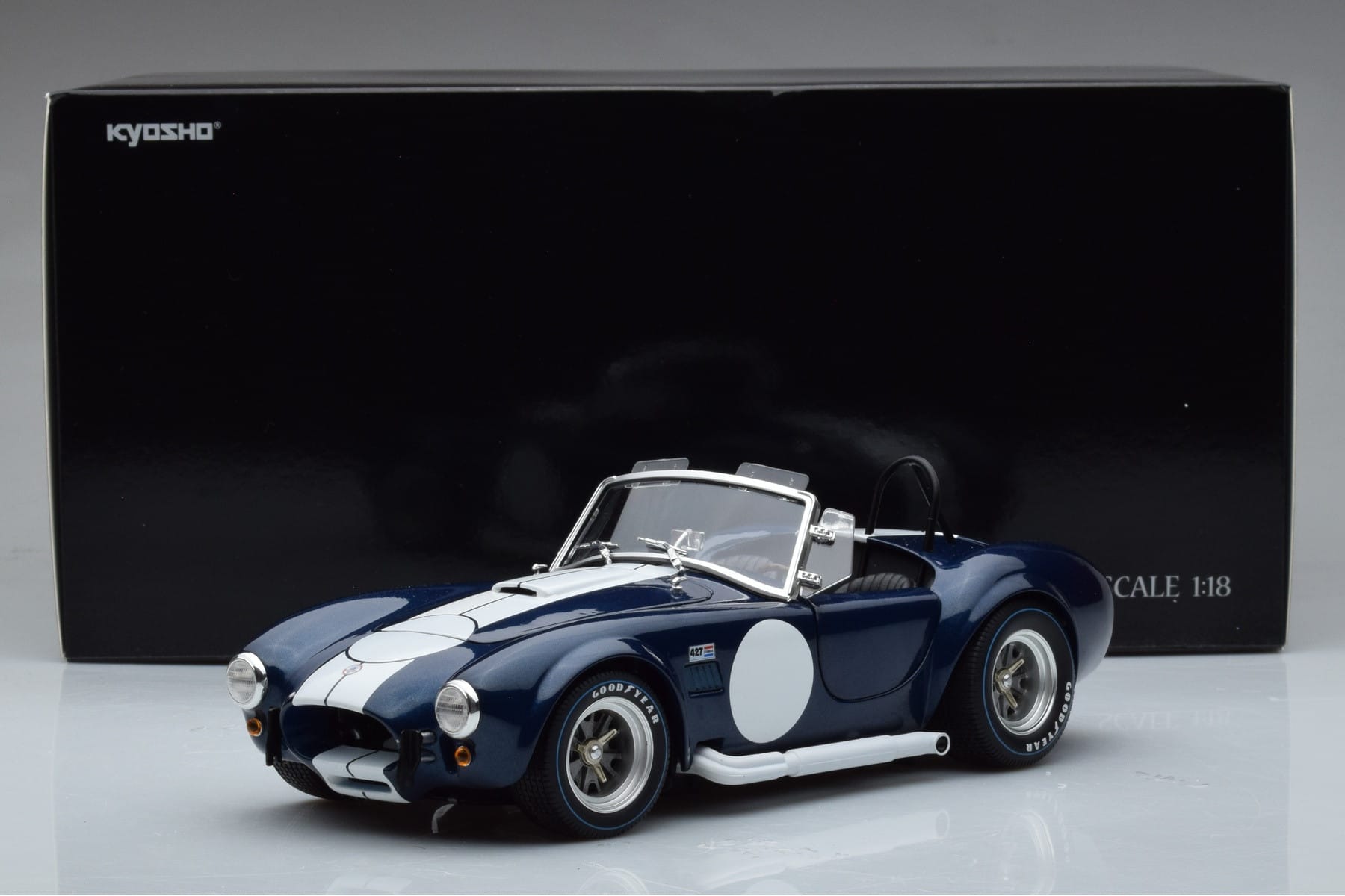 Shelby Cobra 427 S/C Dunkelblau Kyosho 1:18 08048DBL Metall – Bild 9 von 9