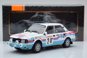 Skoda 130 L Night Version #24 J. Augland Rally Monte Carlo 1987 IXO 1:18 18RMC156 Metall – Bild 6 von 6