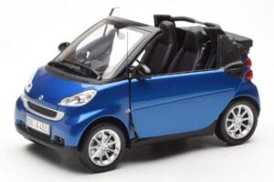 Smart Fortwo 451 Cabrio Blau & Schwarz Minichamps 1:18 150036330 Metall – Bild 2 von 8