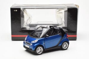 Smart Fortwo 451 Cabrio Blau & Schwarz Minichamps 1:18 150036330 Metall – Bild 8 von 8