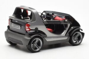 Smart Fortwo Crossblade Cabriolet Silber Schwarz Kyosho 1:18 13440 Metall – Bild 2 von 6