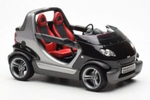 Smart Fortwo Crossblade Cabriolet Silber Schwarz Kyosho 1:18 13440 Metall – Bild 4 von 6