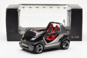Smart Fortwo Crossblade Cabriolet Silber Schwarz Kyosho 1:18 13440 Metall – Bild 6 von 6