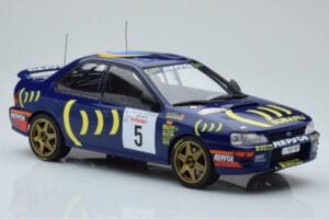 Subaru Impreza 555 #5 C. Sainz / L. Moya Tour de Corse 1995 IXO 1:18 18RMC063A Metall – Bild 4 von 6