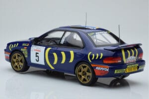 Subaru Impreza 555 #5 C. Sainz / L. Moya Tour de Corse 1995 IXO 1:18 18RMC063A Metall – Bild 5 von 6