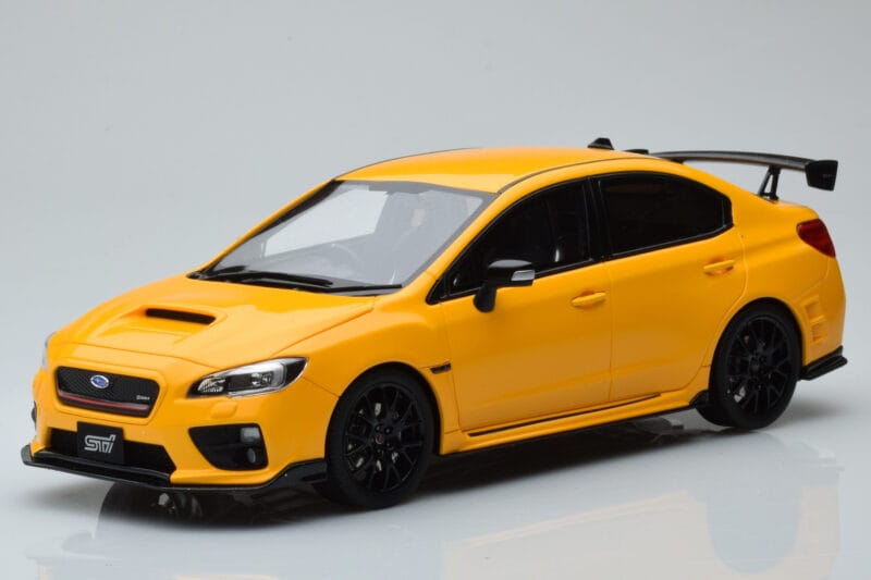 Subaru Impreza WRX STI Nurburgring Challenge Package Gelb Kyosho 1:18