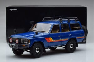 Toyota Land Cruiser 60 Blau Mit Optionalem Zubehör Kyosho 1:18 08956XBL Metall – Bild 11 von 11