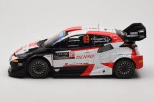 Toyota GR Yaris Rally1 #69 K. Rovanpera / J. Halttunen Rally Monte Carlo World Champion 2023 IXO 1:18 18RMC152B Metall – Bild 3 von 6