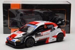 Toyota GR Yaris Rally1 #69 K. Rovanpera / J. Halttunen Rally Monte Carlo World Champion 2023 IXO 1:18 18RMC152B Metall – Bild 6 von 6