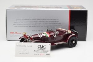 Alfa Romeo 1750 GS Spider #84 T. Nuvolari / B. Guidotti Mille Miglia Winner 1930 CMC 1:18 M-141 Metall – Bild 6 von 6