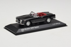 Alfa Romeo 2600 Spider Schwarz Minichamps 1:43 400120630 Metall – Bild 2 von 4
