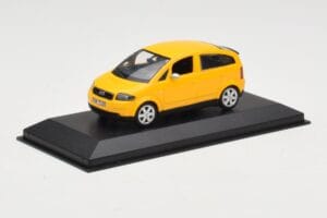 Audi A2 8Z Gelb Minichamps 1:43 AUDI005 Metall – Bild 2 von 4