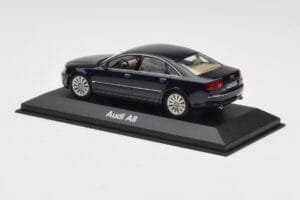 Audi A8 D3 Blue Metallic Light Interior Minichamps 1:43 20000001386003 Metall – Bild 3 von 4