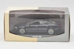 Audi A8 D3 Blue Metallic Light Interior Minichamps 1:43 20000001386003 Metall – Bild 4 von 4