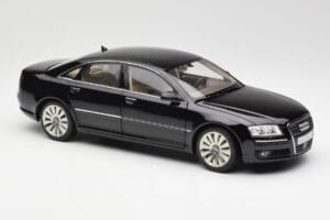 Audi A8 D3 W12 Schwarz Kyosho 1:18 09212BK Metall – Bild 6 von 8