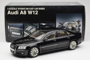 Audi A8 D3 W12 Schwarz Kyosho 1:18 09212BK Metall – Bild 8 von 8