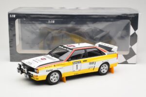 Audi Quattro A2 Audi Sport #1 W. Röhrl / C. Geistdörfer DNF Sanyo Rally of New Zealand 1984 Minichamps 1:18 155841101 Metall – Bild 6 von 6