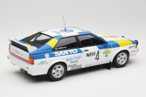 Audi Quattro #4 S. Blomqvist / B. Cederberg Audi Sport Sweden Winners International Swedish Rally 1982 Minichamps 1:18 155821 – Bild 2 von 6