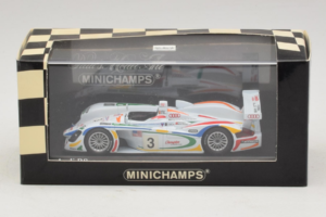Audi R8 LMP #3 J. Herbert / R. Kelleners 24 Hours of Le Mans 2001 Minichamps 1:43 400010903 Metall – Bild 5 von 5