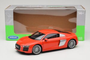 Audi R8 V10 Rot Welly 1:18 18052W Metall – Bild 8 von 8