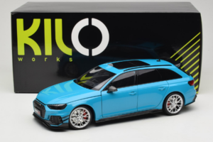 Audi RS4 B9 Avant Darwin Pro Blau Kilo Works 1:18 KLW002303 Metall – Bild 8 von 8