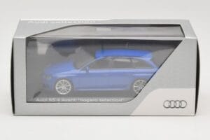 Audi RS4 B8 Avant Nogaro Blue Weihnachts-Selektion 2014 Minichamps 1:43 AUDI003 Metall – Bild 4 von 4
