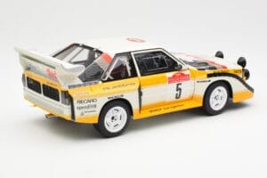 Audi Sport Quattro S1 #5 W. Rohrl / C. Geistdorfer Rally Sanremo Winner 1985 AUTOart 1:18 88503 Komposit – Bild 3 von 8