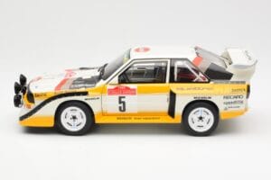 Audi Sport Quattro S1 #5 W. Rohrl / C. Geistdorfer Rally Sanremo Winner 1985 AUTOart 1:18 88503 Komposit – Bild 4 von 8