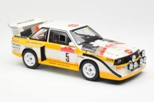 Audi Sport Quattro S1 #5 W. Rohrl / C. Geistdorfer Rally Sanremo Winner 1985 AUTOart 1:18 88503 Komposit – Bild 6 von 8
