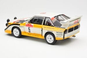 Audi Sport Quattro S1 #5 W. Rohrl / C. Geistdorfer Rally Sanremo Winner 1985 AUTOart 1:18 88503 Komposit – Bild 7 von 8