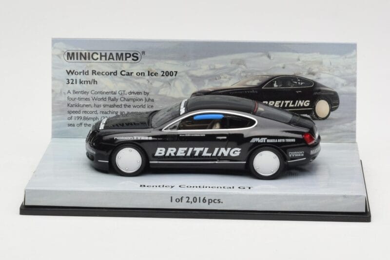 Bentley Continental GT World Record Car on Ice Schwarz Minichamps 1:43 436139026-O Metall