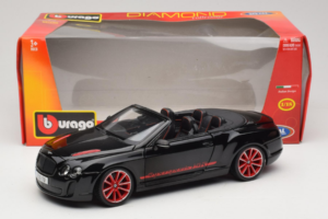 Bentley Continental Supersports ISR Cabriolet Schwarz Mit Roten Felgen Bburago 1:18 18-11035 Metall – Bild 8 von 8