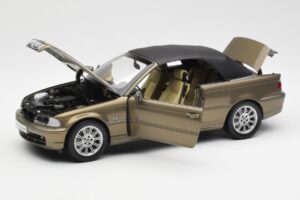 BMW 328Ci E46 Cabriolet Individual Messing Metallic Limitierte Auflage Kyosho 1:18 80430395004 Metall – Bild 2 von 8