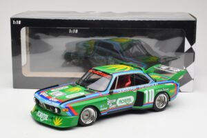 BMW 3.5 CSL E9 Schnitzer #10 D. Quester / R. Peterson 6 Hours Watkins Glen 1976 Minichamps 1:18 155762610 Metall – Bild 6 von 6