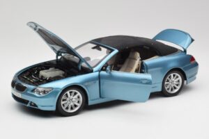 BMW 6 E64 Cabriolet Hellblau Kyosho 1:18 80430153440 Metall – Bild 2 von 8