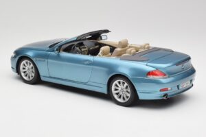 BMW 6 E64 Cabriolet Hellblau Kyosho 1:18 80430153440 Metall – Bild 7 von 8