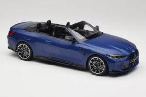 BMW M4 G82 Cabriolet Frozen Portimao Blue Minichamps 1:18 155021030 Metall – Bild 4 von 6
