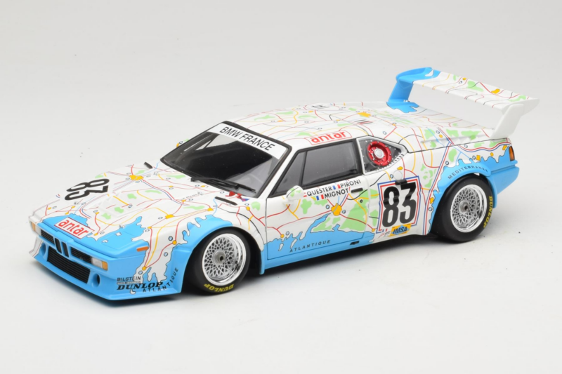 BMW M1 Carte de France #83 D. Pironi / D. Quester 24 Hours of Le Mans 1980 Minichamps 1:18 180802983 Metall