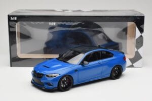 BMW M2 CS F87 Blau Metallic Mit Schwarzen Felgen Minichamps 1:18 155021022 Metall – Bild 6 von 6