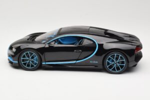 Bugatti Chiron Schwarz & Blau Bburago 1:18 18-11040BK Metall – Bild 4 von 8