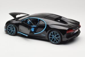 Bugatti Chiron Schwarz & Blau Bburago 1:18 18-11040BK Metall – Bild 5 von 8