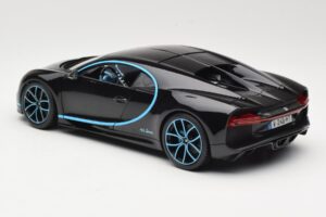 Bugatti Chiron Schwarz & Blau Bburago 1:18 18-11040BK Metall – Bild 7 von 8