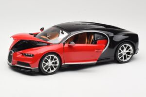 Bugatti Chiron Schwarz & Rot Bburago 1:18 18-11040 Metall – Bild 2 von 8