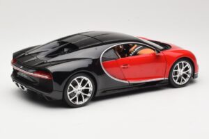 Bugatti Chiron Schwarz & Rot Bburago 1:18 18-11040 Metall – Bild 3 von 8