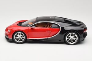 Bugatti Chiron Schwarz & Rot Bburago 1:18 18-11040 Metall – Bild 4 von 8